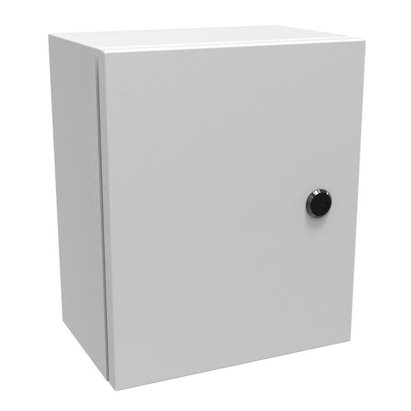 Hammond 1/4 Turn Latch with Handle Electrical Enclosures, 12 in H, 6 in D, 10 in W, NEMA 4, Steel EN4SD12106LG - main